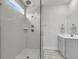 Contemporary bathroom with a glass-enclosed shower and modern fixtures at 2568 Hatch Dr, Johns Island, SC 29455