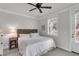 Cozy bedroom with ceiling fan, neutral color palette, and lots of light at 2568 Hatch Dr, Johns Island, SC 29455