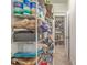 Organized pantry with shelving and storage, perfect for keeping your kitchen essentials tidy at 3697 Stamler Ct, Mount Pleasant, SC 29466