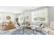 Comfortable living room with a sectional sofa, natural light, and modern decor, perfect for relaxing and entertaining at 384 Willows Crescent Dr, Moncks Corner, SC 29461