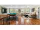 Recreation room featuring a pool table, comfortable seating area, and hardwood floors at 4217 Sawgrass Dr, Charleston, SC 29420