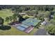 Aerial view of tennis, pickleball, and basketball courts in a community at 4217 Sawgrass Dr, Charleston, SC 29420