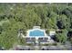 Aerial view of large community pool with lounge chairs and gazebo at 4217 Sawgrass Dr, Charleston, SC 29420
