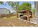Outdoor living space featuring a gazebo with comfortable seating and BBQ area at 708 Professor Dr, Ladson, SC 29456