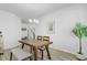 Dining area featuring a wooden table set, simple decor, and a view of the stairway at 86 Red Bluff St, Summerville, SC 29483