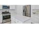 Stylish kitchen island with stainless steel appliances, white cabinets, and ample storage for cooking needs at 86 Red Bluff St, Summerville, SC 29483
