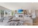 Inviting living room with a fireplace, large windows, and comfortable seating arrangement at 9 Marsh Island Ln, Isle of Palms, SC 29451