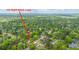 An elevated view of a well-maintained property, mature trees, and lush landscaping in a wooded community at 100 Nighthawk Ln, Summerville, SC 29485