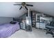 Slanted ceiling bedroom featuring comfortable carpet, bed, and furniture at 100 Nighthawk Ln, Summerville, SC 29485