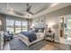 Elegant main bedroom with tray ceiling, large windows, and lake views at 1000 Winding Grove Ln, Moncks Corner, SC 29461