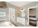 Bathroom with double vanity, with access to the bath and bedroom at 1012 Ashley Ave, Charleston, SC 29403
