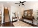 Elegant entryway featuring dark wood floors, staircase, patterned wallpaper and stylish decor at 1012 Ashley Ave, Charleston, SC 29403