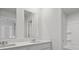 Bright bathroom featuring a double vanity with quartz countertops and a tub with shower at 1064 Forrest Creek Dr, Summerville, SC 29483