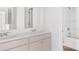 Bright bathroom featuring double vanity with modern fixtures and a shower-over-tub combination at 1064 Forrest Creek Dr, Summerville, SC 29483