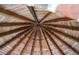 Intricate wooden roof structure of a gazebo, showcasing detailed craftsmanship at 1068 Witherbee Rd, Moncks Corner, SC 29461
