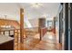 Hallway with hardwood floors and wood trim at 1068 Witherbee Rd, Moncks Corner, SC 29461