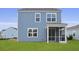 This home has a screened in porch and backyard with grass at 114 Midmills Ln, Summerville, SC 29486