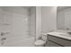 Clean bathroom featuring a bathtub, tiled shower, toilet and a vanity sink at 118 Lilac Grove Way, Summerville, SC 29486