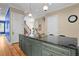Kitchen with an island, granite counters, and stainless steel appliances offering ample workspace at 1188 Quick Rabbit Loop, Charleston, SC 29414