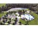 An aerial view of community amenities, including a resort-style pool, pickleball courts, and a dog park at 131 Lilac Grove Way, Summerville, SC 29486