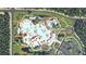 Aerial view of the community lazy river and pool with labels showing each area at 151 Threaded Fern St, Summerville, SC 29485