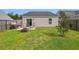 Cozy backyard featuring a patio with comfortable seating, a fire pit, and a lush green lawn for outdoor enjoyment at 161 Brittondale Rd, Summerville, SC 29485