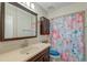 Bathroom features a large mirror, vanity, cabinet, and shower with a floral curtain at 165 River Breeze Dr, Charleston, SC 29407