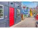 Charming street with colorful buildings and inviting outdoor seating for a lively atmosphere at 1656 Indy Dr, North Charleston, SC 29405