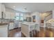 Modern kitchen with stainless steel appliances, a center island, and stylish finishes at 1656 Indy Dr, North Charleston, SC 29405