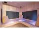 Inside view of the sauna showing bench seating, interior lighting, and wall texture at 184 Clearblue Loop, Summerville, SC 29486