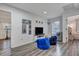 Relaxing living room with two blue bean bags, light colored walls, and luxury vinyl plank flooring at 2004 Hammond Dr, Mount Pleasant, SC 29466