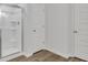 Bathroom featuring a glass-enclosed shower and sleek fixtures at 211 Terrace View Dr, Summerville, SC 29486