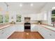 Spacious kitchen with bright white cabinets, stainless appliances, and great natural light for cooking and entertaining at 217 E Huron Ave, Folly Beach, SC 29439