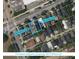 Aerial view highlighting property lines of 227 Fishburne St and adjacent lot for sale at 227 & 229 Fishburne St, Charleston, SC 29403