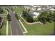 Aerial view of community entrance featuring landscaping and signage at 265 Camellia Bloom Dr, Moncks Corner, SC 29461