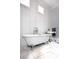 Elegant bathroom with a vintage clawfoot tub and marble floors at 2805 Stay Sail Way, Mount Pleasant, SC 29466