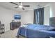 Bedroom featuring a ceiling fan, television and a large grey dresser at 302 Fox Gap Rd, Summerville, SC 29486
