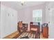 Cozy bedroom offers a large closet, hardwood floors, natural lighting, and ample storage at 3030 Baltimore St, Charleston, SC 29492