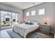Bright bedroom with a sliding glass door to the patio and a large double-hung window at 310 Ripple Park Dr, Summerville, SC 29486