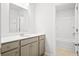 Bathroom with single vanity and tub and shower combination at 332 Long Pier St, Summerville, SC 29486