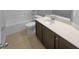 Well-lit bathroom with a tub/shower combo and vanity with ample counter space at 3700 Maidstone Dr, Mount Pleasant, SC 29466