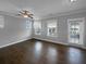 Spacious bedroom features a ceiling fan, and balcony access at 3700 Maidstone Dr, Mount Pleasant, SC 29466