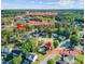 Aerial neighborhood view highlighting home's proximity to the elementary and middle school at 101 Writing Ct, Ladson, SC 29456