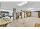Large garage space featuring concrete flooring, block columns, and ample room for storage at 1063 Hills Plantation Dr, Charleston, SC 29412