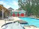 Community pool with hot tub, restrooms and comfortable lounge chairs at 1063 Hills Plantation Dr, Charleston, SC 29412