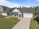 Charming single-story home with a well-maintained lawn, inviting front porch, and convenient two-car garage at 110 Haverhill St, Summerville, SC 29486