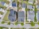 Aerial view showcasing the property's layout, detached garage and surrounding neighborhood at 113 Sugarberry Way, Summerville, SC 29485