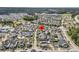 Aerial view of a residential neighborhood, showing home's location and proximity to amenities at 113 Sugarberry Way, Summerville, SC 29485