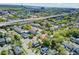 Beautiful aerial view highlighting the property's location, nearby amenities, and city skyline at 1157 King St, Charleston, SC 29403