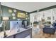 Office features decorative wall hangings, hardwood floors, and white-columned archway at 123 Dasharon Ln, Goose Creek, SC 29445
